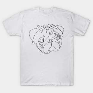 One Line Pug T-Shirt